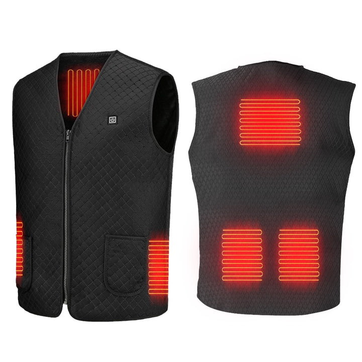 Gilet riscaldato donna elegante slim fit, trapuntato, con alimentazione USB per calore invernale e comfort.