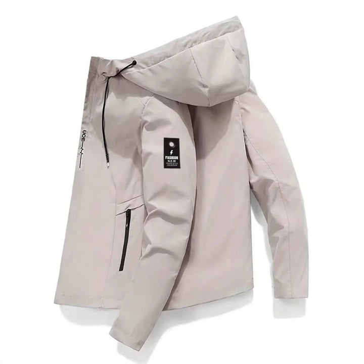 Capospalla leggero donna sportivo, giacca a vento casual con cappuccio e tasche zip per le mezze stagioni.