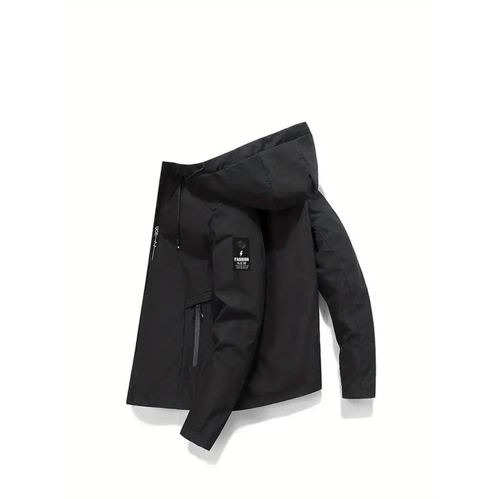 Moderna giacca a vento donna, impermeabile, con cappuccio, tasche zip. Ideale per moda primavera/autunno.