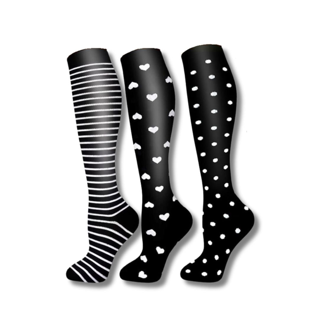 Multipack calze a compressione al ginocchio da donna per comfort e supporto quotidiano. Migliora la circolazione.