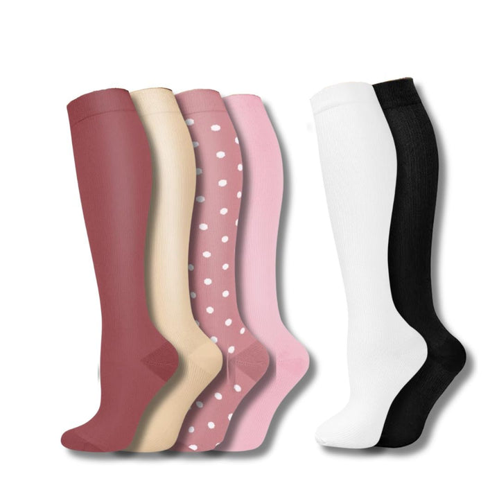 Calze compressione donna al ginocchio multipack. Essenziali per benessere gambe, circolazione e recupero.