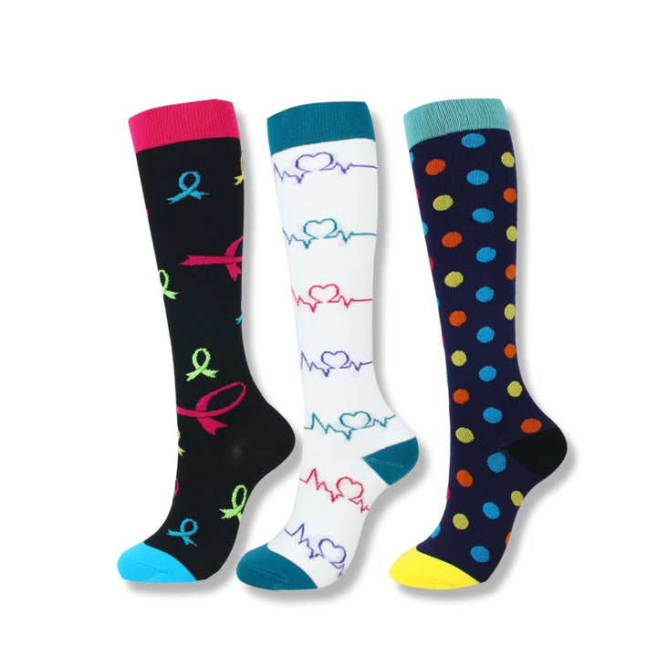 Calze a compressione donna, al ginocchio, offrono supporto mirato e comfort per gambe attive. Multipack.