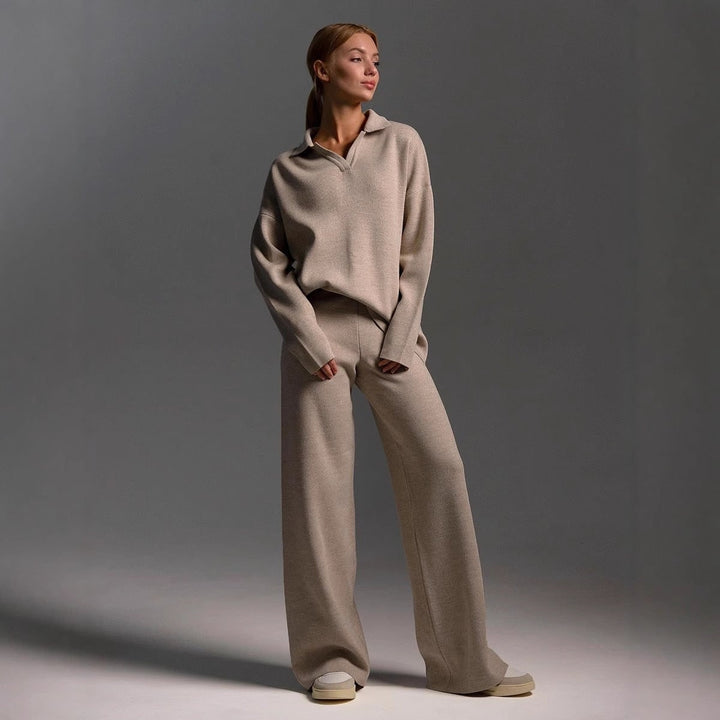 Completo lounge donna autunno inverno, versatile per casa e uscite casual, due pezzi.