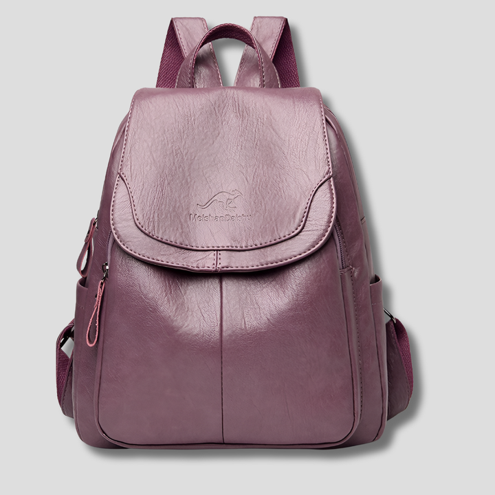 Zaino da ufficio donna, pratico ed elegante, con patta e dettagli goffrati. Ideale per le tue esigenze.