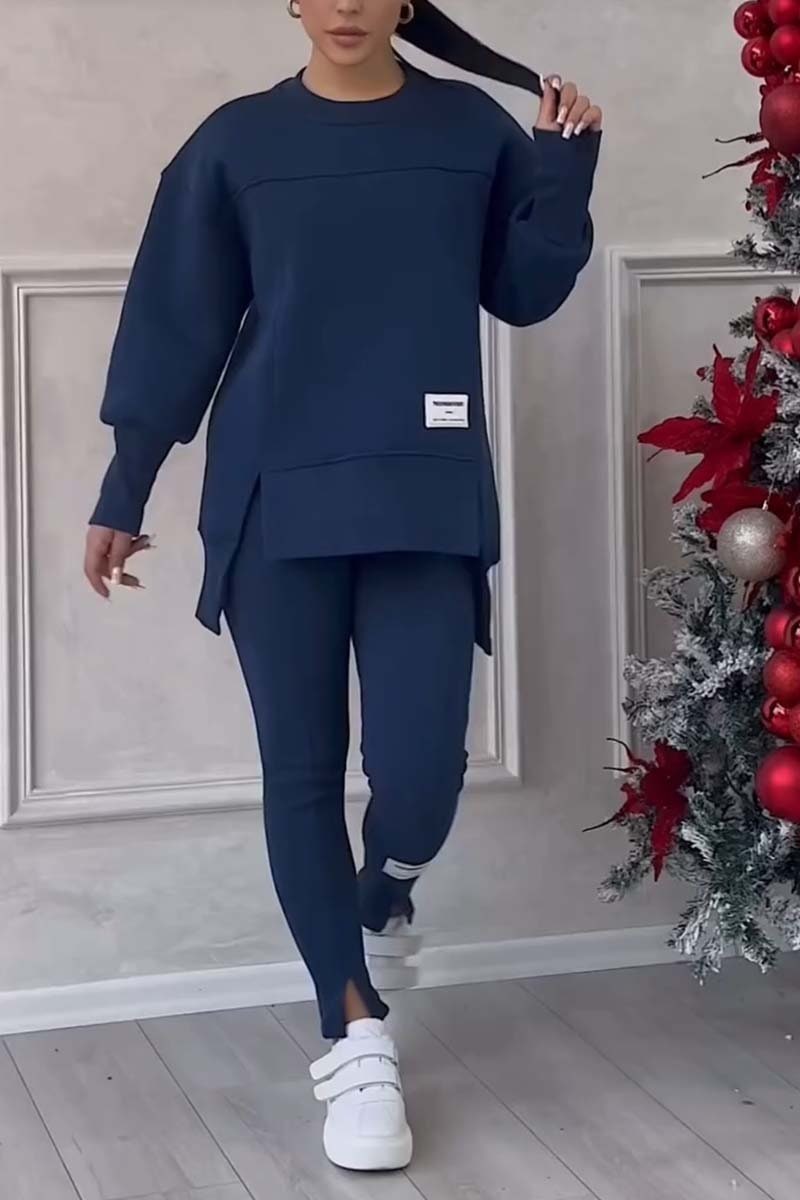 Abbigliamento comodo donna: set felpa leggings per momenti di relax, casa o uscire con stile athleisure.