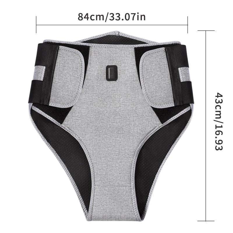 Fascia riscaldante smart per dolori mestruali, offre massaggio e calore regolabile.