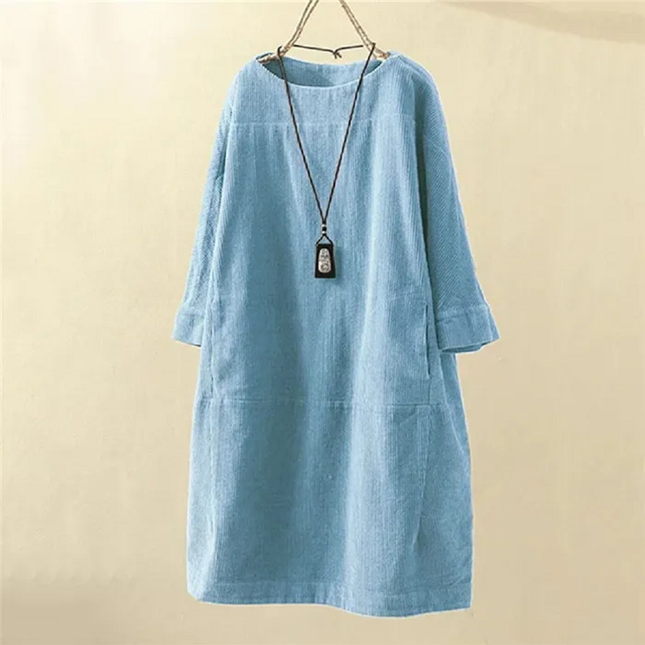 Morbido abito oversize donna a maniche lunghe, stile casual rilassato, perfetto per ogni giorno e comfort.