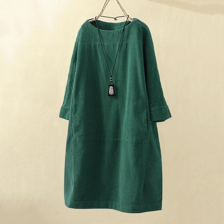Abito donna oversize a maniche lunghe, vestito casual e versatile per il massimo comfort e stile autunnale.