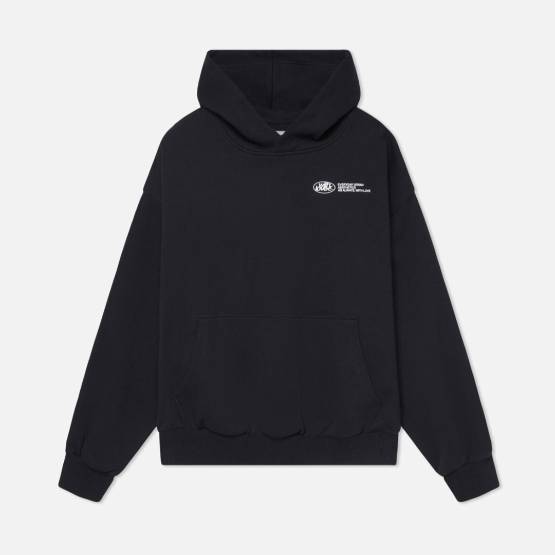 Felpa casual da donna oversize con grafica unica, cappuccio e tasca a canguro, moda autunnale.