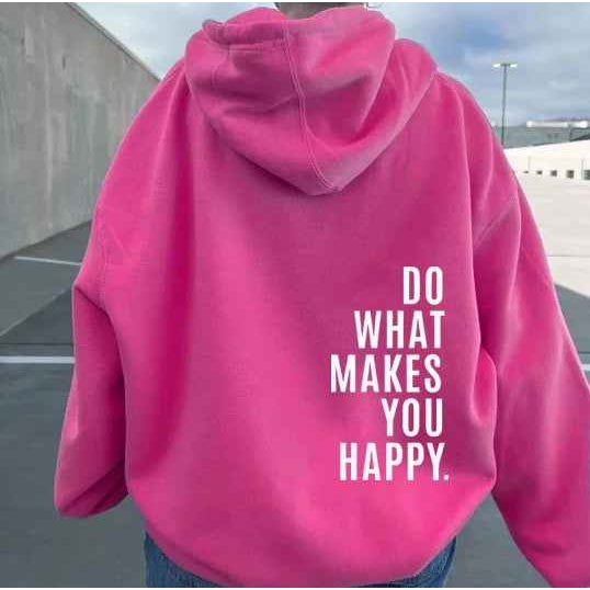 Felpa donna oversize con zip frontale, stampa grafica moderna sul retro. Perfetta per look casual e comfort quotidiano.