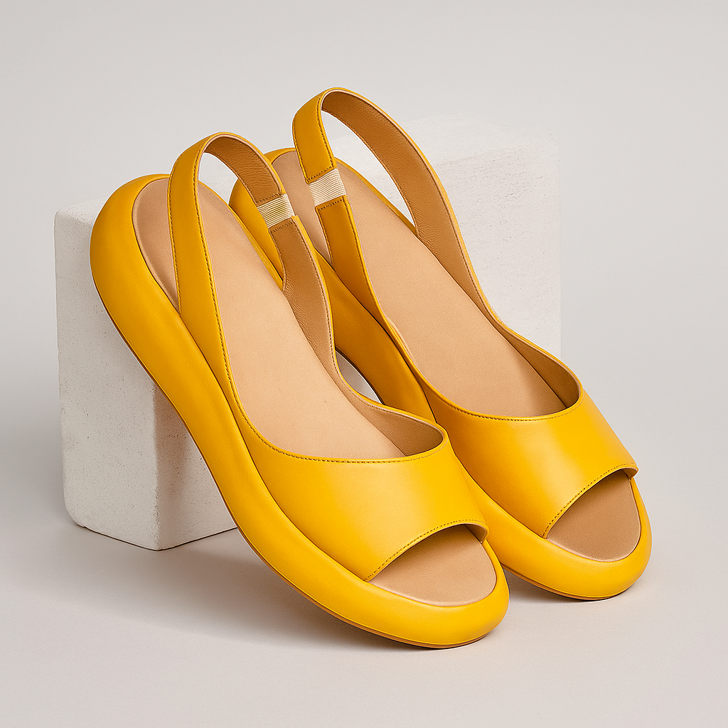 Sandali donna con piattaforma, slingback e open toe, scarpe estive ammortizzate per il massimo comfort.
