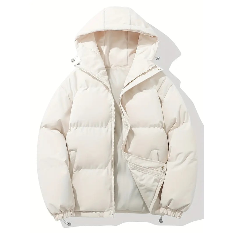 Giacca donna con cappuccio e orlo regolabile, piumino trapuntato per massimo calore.