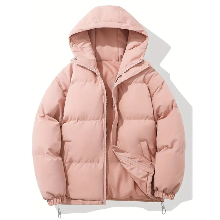 Piumino donna trapuntato, giacca casual con cappuccio per un look versatile in inverno.