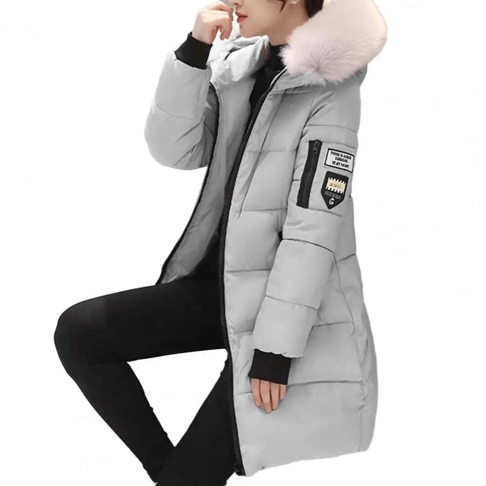 Giacca donna invernale di moda, trapuntata a mezza lunghezza con cappuccio, un must-have outerwear.