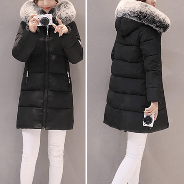 Giacca trapuntata donna per outfit casual invernali, cappotto a mezza lunghezza con cappuccio.