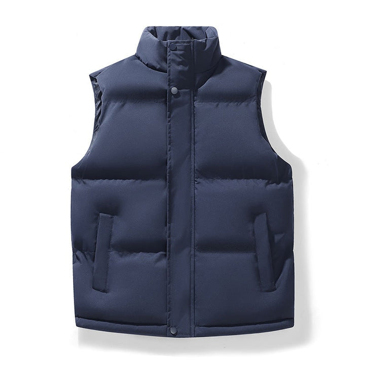 Elegante gilet donna piumino trapuntato, senza maniche, collo alto. Ottimo per outerwear leggero.