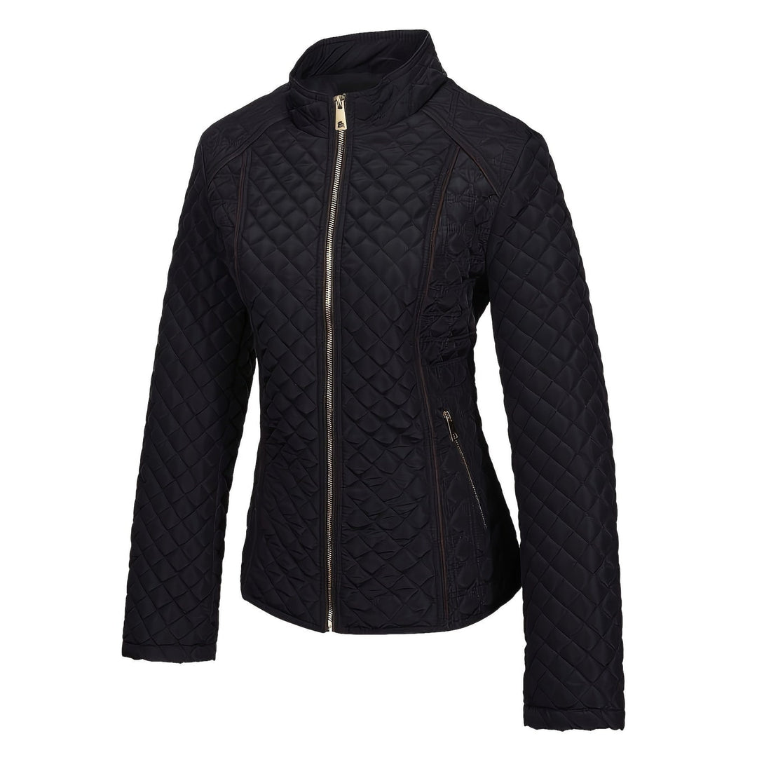 Giacca donna trapuntata con raffinato collo a listino. Perfetta per un look elegante e confortevole in inverno.