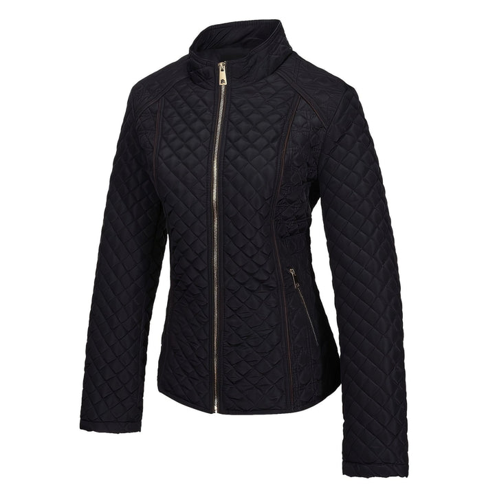 Giacca donna trapuntata con raffinato collo a listino. Perfetta per un look elegante e confortevole in inverno.