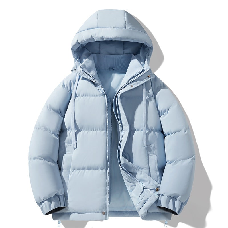 Giacca piumino donna trapuntata con cappuccio, calda e antivento. Perfetta per l'inverno.