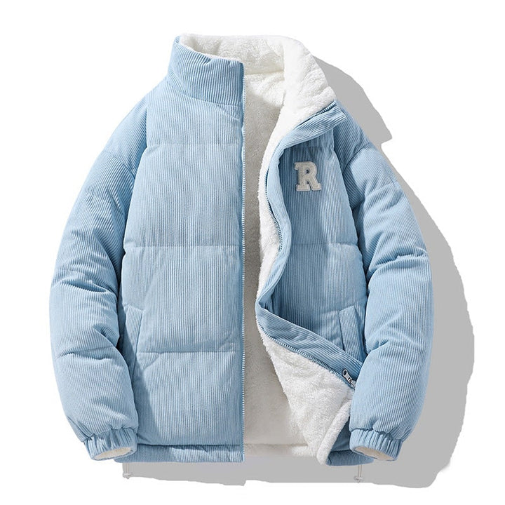 Piumino donna reversibile e trapuntato, con collo alto, perfetto per moda autunno inverno e comfort termico.