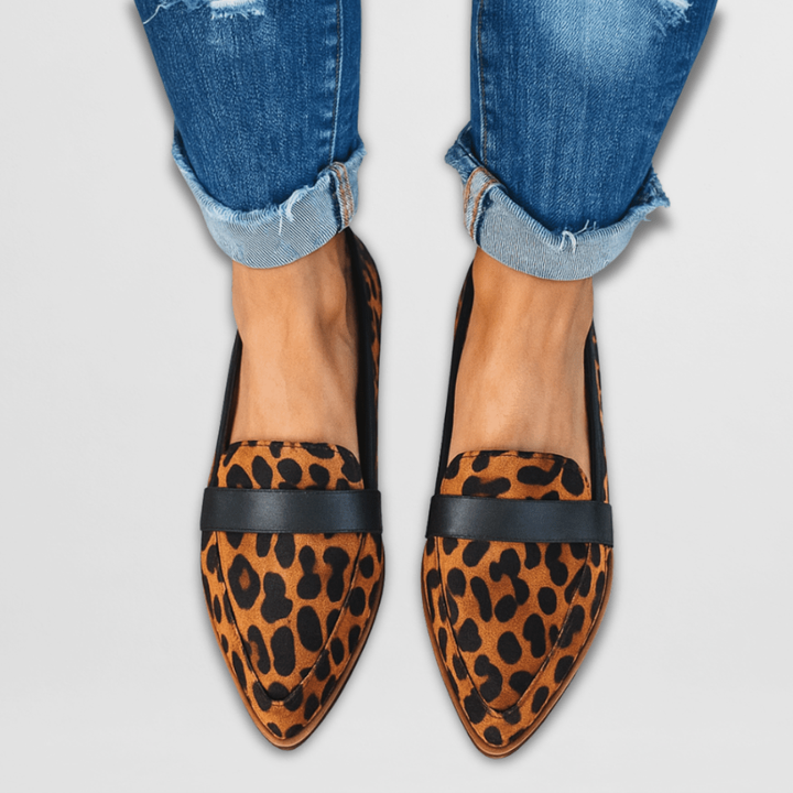 Mocassini da donna bassi slip-on con cuciture a vista, design elegante e comodo per la moda primavera/autunno.