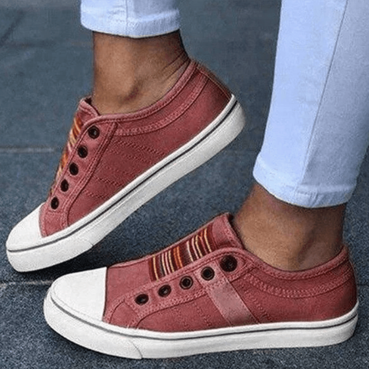 Scarpe comode donna slip-on. Sneakers casual senza lacci per primavera/estate, perfette per passeggio.