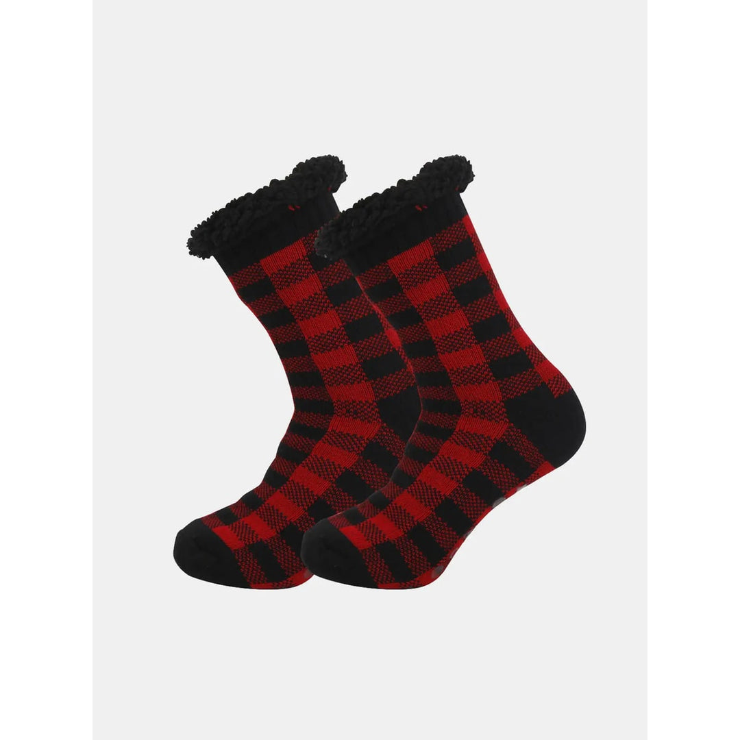 Calze pantofola donna a maglia, antiscivolo e con interno morbido. Ideali per comfort e relax a casa.