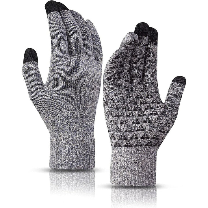 Guanti invernali touchscreen donna, caldi e sportivi, con palmo in silicone antiscivolo per corsa e ciclismo.