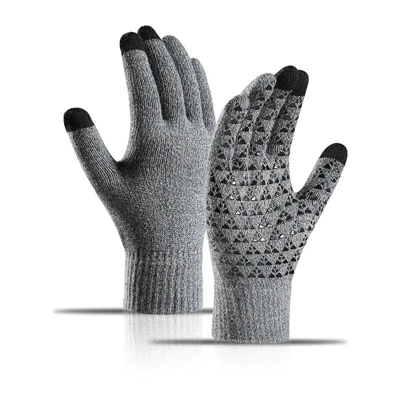 Guanti sportivi invernali donna, touchscreen, con palmo in silicone antiscivolo. Perfetti per il freddo.
