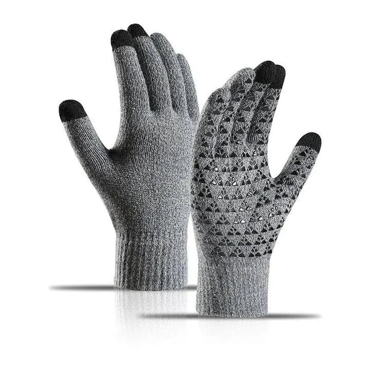 Guanti sportivi invernali donna, touchscreen, con palmo in silicone antiscivolo. Perfetti per il freddo.