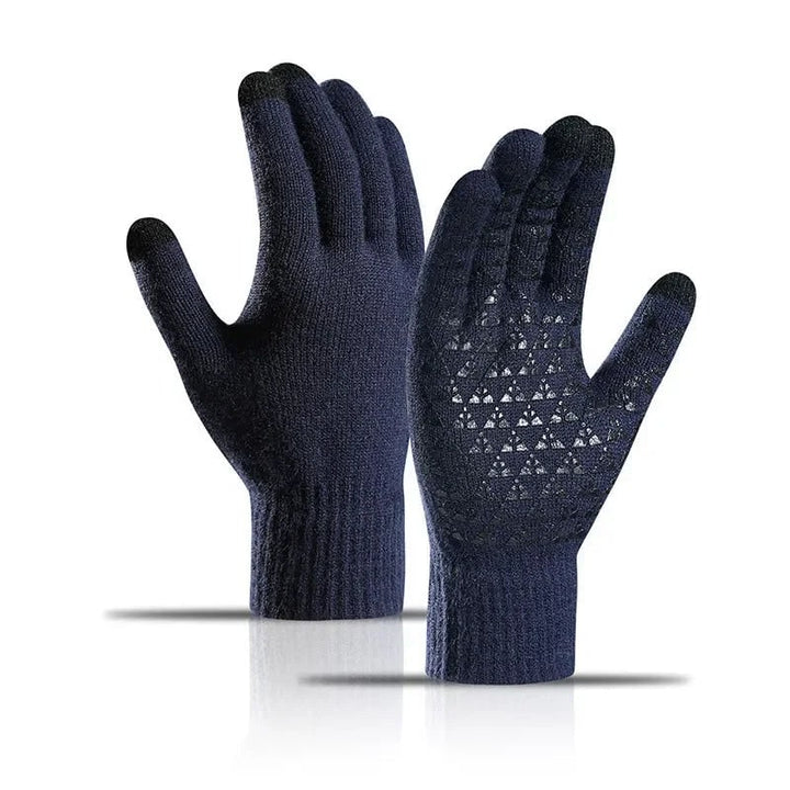 Guanti donna touchscreen invernali, con presa antiscivolo in silicone, per attività sportiva all'aperto.