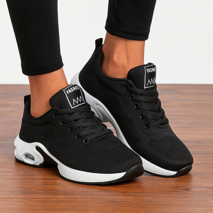 Scarpe donna da camminata ammortizzate, sneakers sportive traspiranti per comfort quotidiano e passeggio.