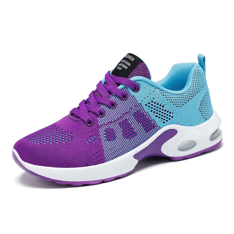 Scarpe donna ammortizzate, sneakers da camminata per fitness, traspiranti e confortevoli per ogni attività.