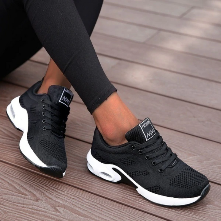 Sneakers donna ammortizzate, ideali per fitness e camminata, calzature sportive per massimo comfort.