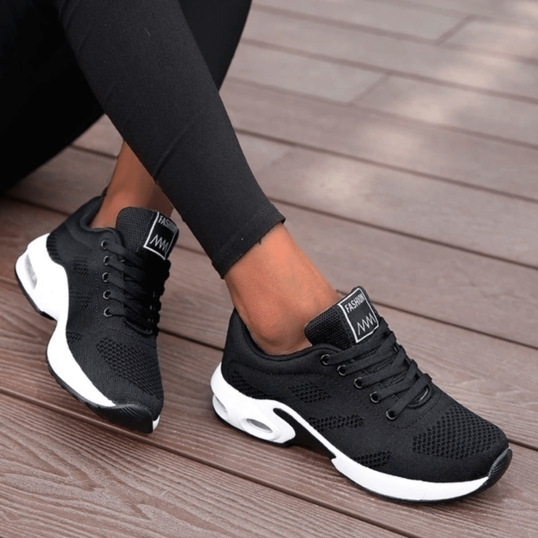 Scarpe da passeggio donna leggere con suola ammortizzata Air Cushion, ideali per camminare con comfort.