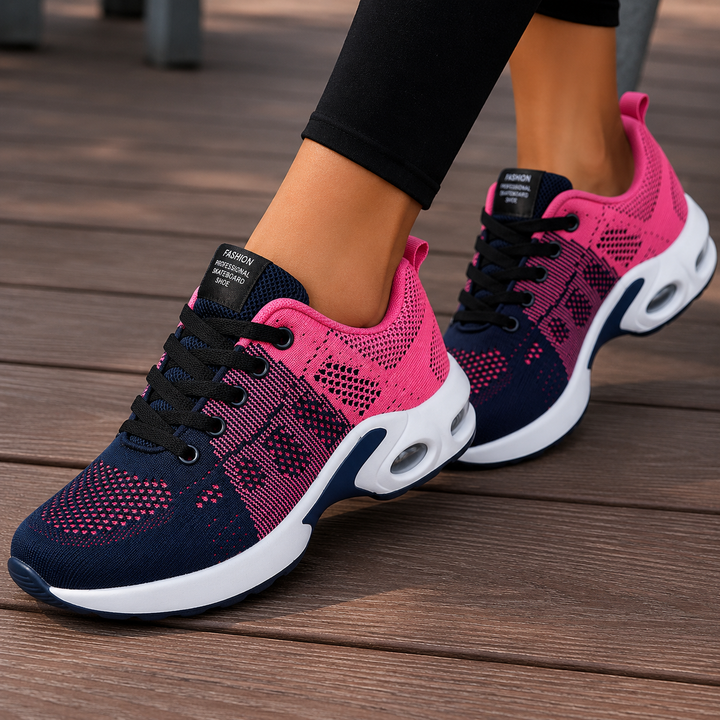 Scarpe fitness donna ammortizzate, leggere e comode per ginnastica, fitness e attività sportive indoor.