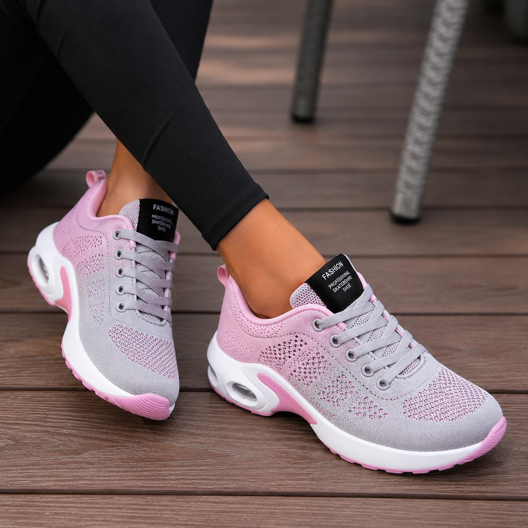 Scarpe da donna comode e leggere con ammortizzazione ad aria, perfette per passeggiate e stile casual.
