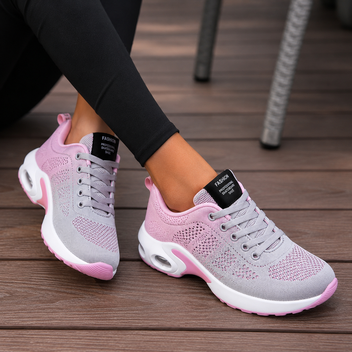Scarpe da donna comode e leggere con ammortizzazione ad aria, perfette per passeggiate e stile casual.