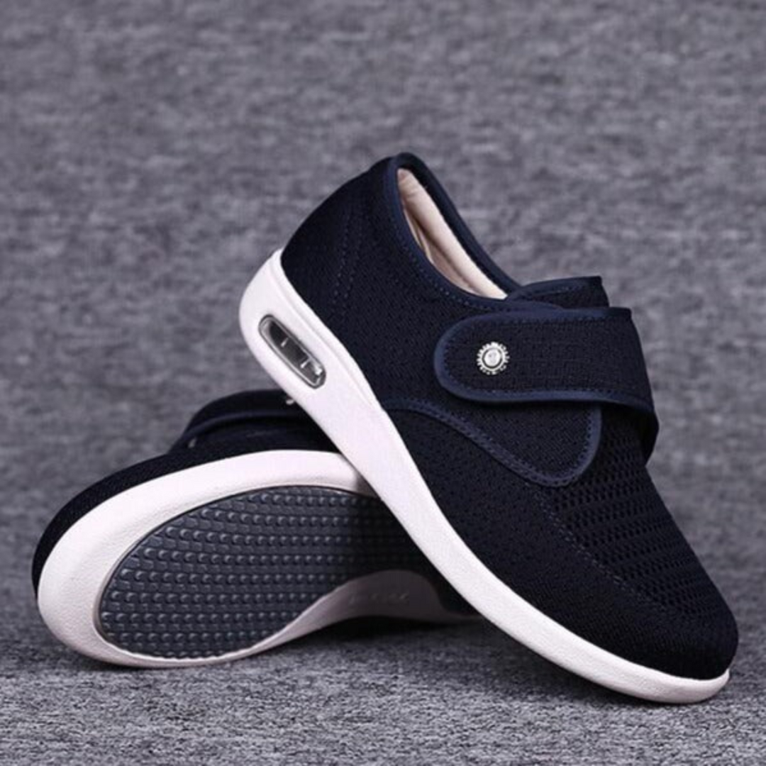 Sneakers donna larghe, ortopediche e comode, ideali per camminare con suola antiscivolo per massima sicurezza.