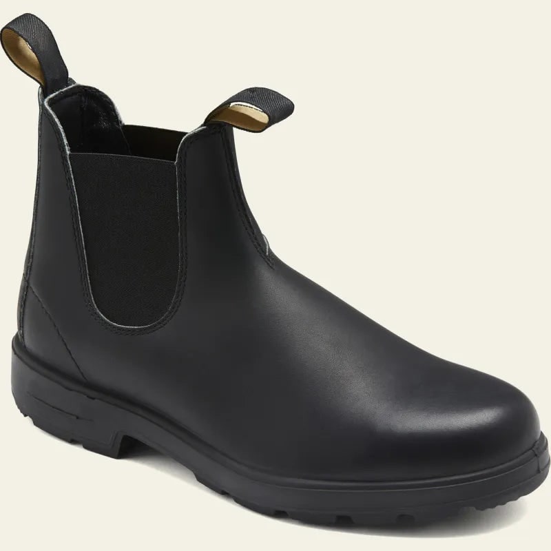 Stivali Chelsea donna neri, impermeabili, ideali per comfort ed eleganza pratica in città, slip-on.