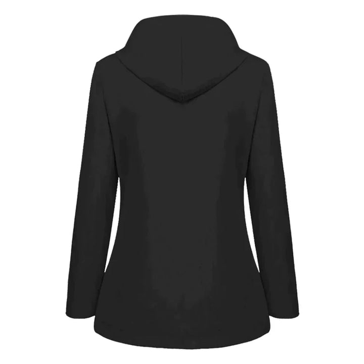 Giacca antipioggia donna con cappuccio, fodera in pile. Impermeabile per protezione pioggia e calore, perfetta per l'inverno.