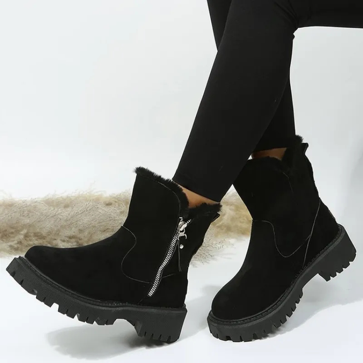 Stivali donna invernali eleganti e caldi alla caviglia, con design casual e suola resistente per ogni occasione.