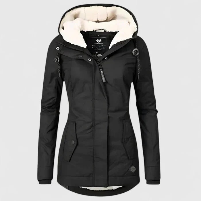 Giacca invernale impermeabile da donna, calda ed elegante. Ideale per comfort e protezione termica in outdoor.