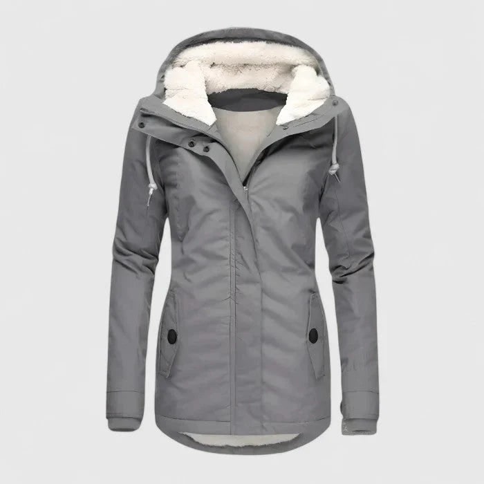 Giacca donna elegante e calda, impermeabile e antivento. Essenziale per comfort e stile nell'abbigliamento invernale.