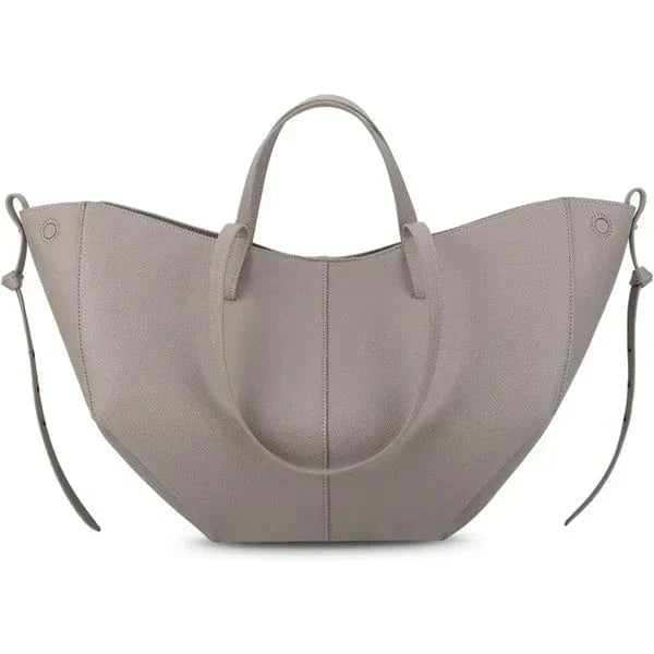 Borsa tote donna beige elegante, design strutturato con tracolla per la vita quotidiana e i viaggi.