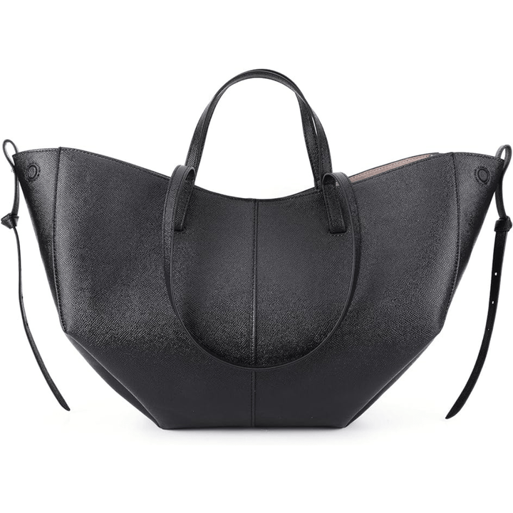 Borsa tote beige strutturata da donna, con tracolla regolabile, perfetta per stile elegante e praticità quotidiana.