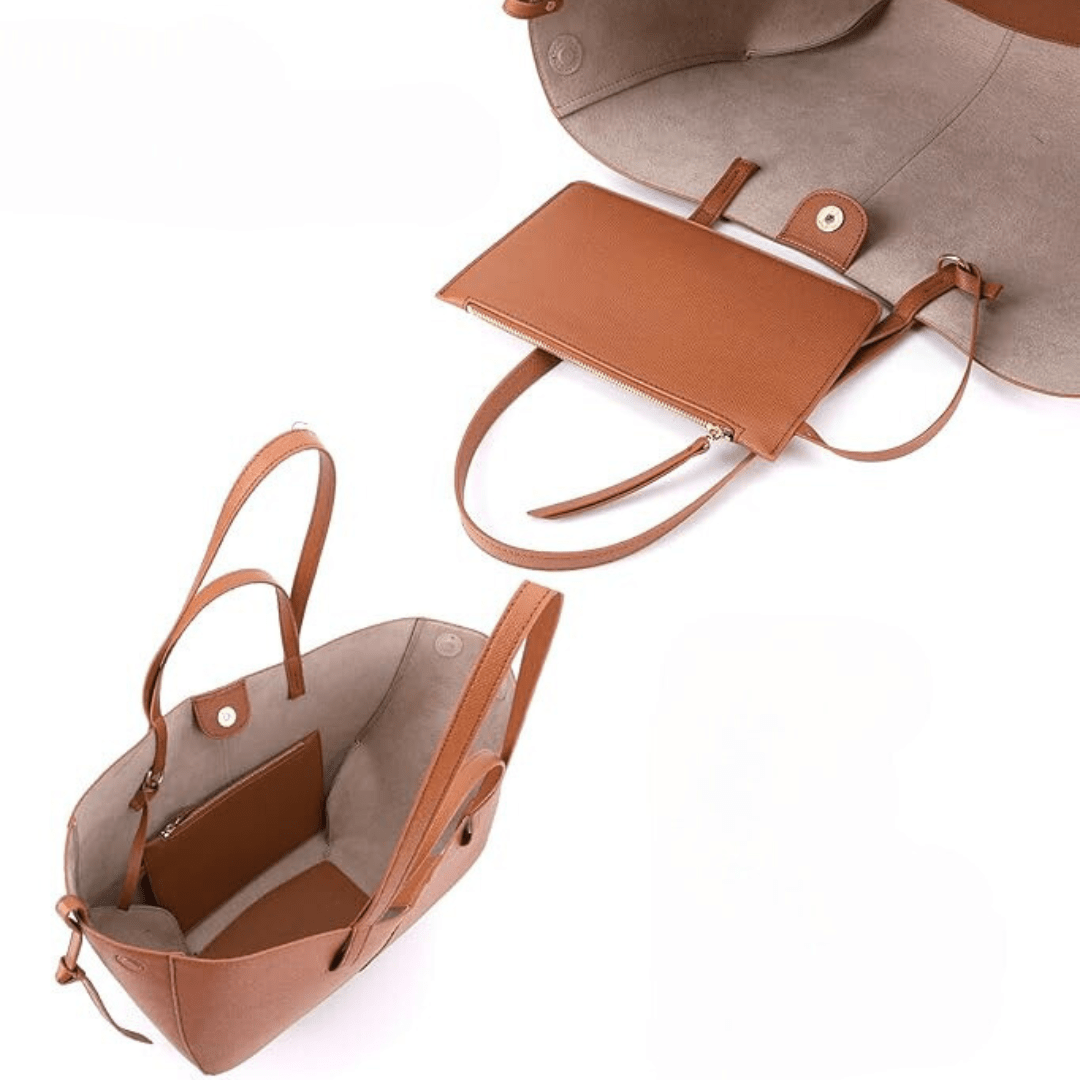 Borsa tote donna strutturata, con tracolla regolabile, un must-have elegante per la moda quotidiana.