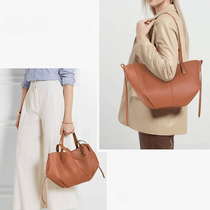 Borsa tote strutturata da donna con tracolla elegante, versatile per look quotidiani o viaggio.