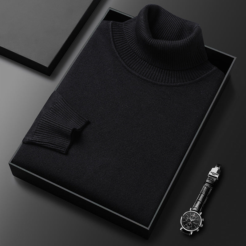 Maglione uomo collo alto per un look invernale caldo, confortevole ed elegante.
