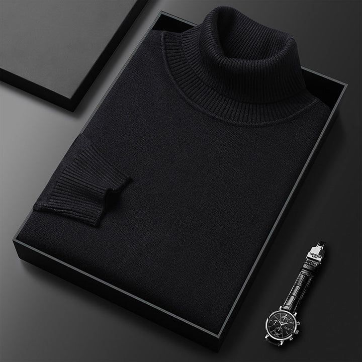 Maglione invernale uomo a collo alto, caldo, confortevole ed elegante per ogni occasione.